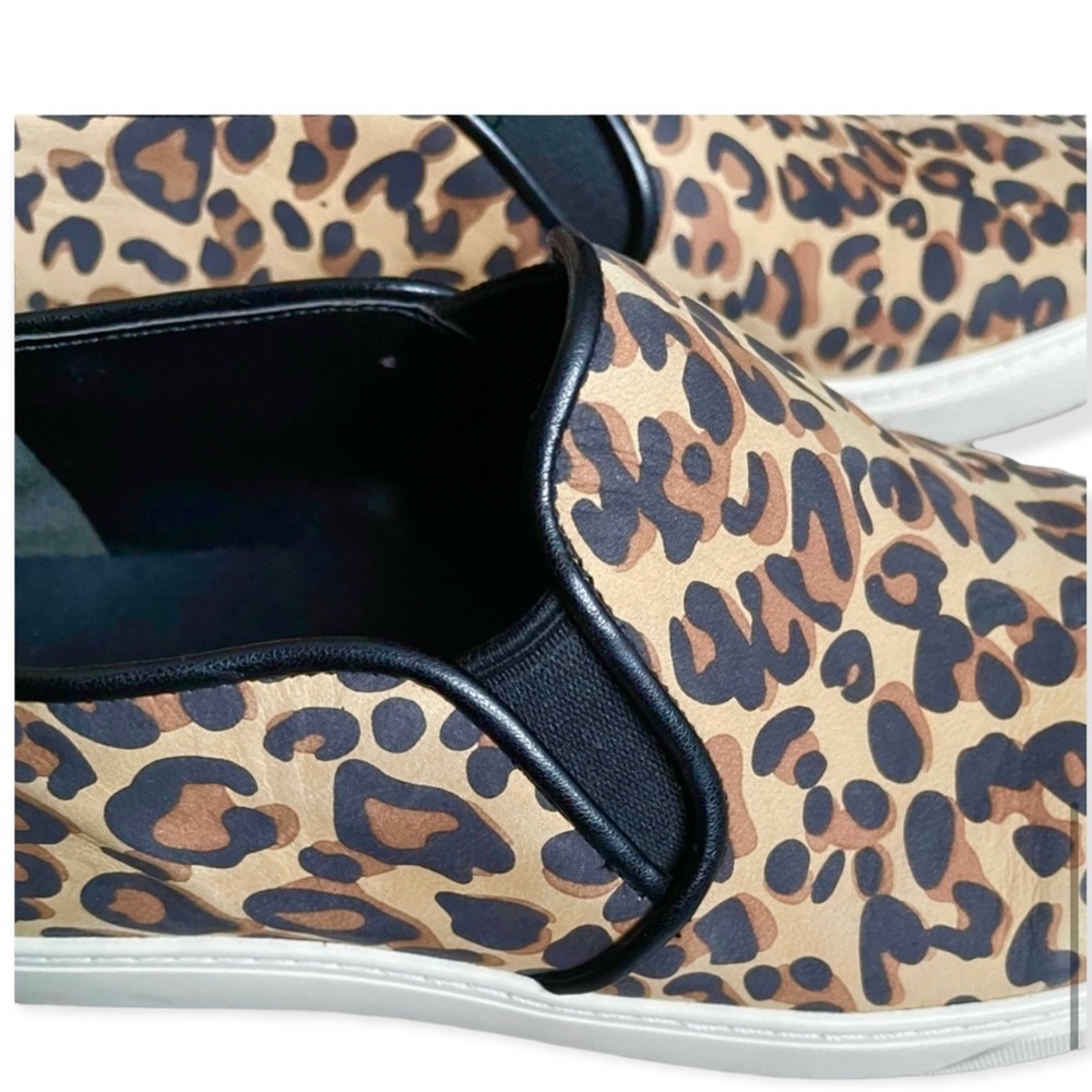 Cole Haan women’s leopard pull-on sneakers board shoes size 7.5 neutral classic - Picture 6 of 7